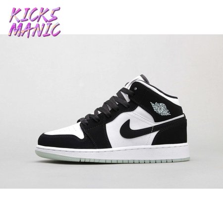 Air Jordan 1 Mid White Black Teal Tint 36-46