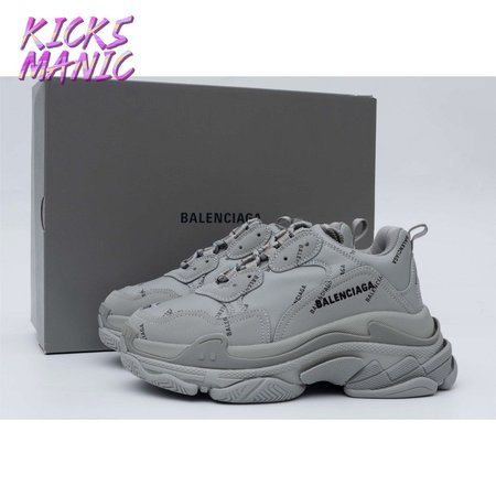 Balenciaga Triple S Allover Logo Gray SIZE: 35-45