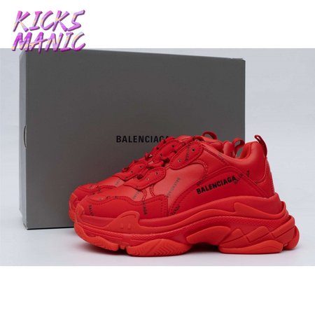 Balenciaga Triple S Allover Logo Red 35-45