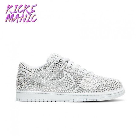 Cactus Plant Flea Market x Swarovski x Dunk Low 'Pure Platinum' Size 36-47.5