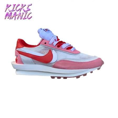 2019 Sacai x Nike LVD Waffle Daybreak Swoosh Pink Gery White Red BV0073 500 Size 36-46