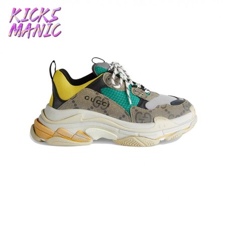 Gucci x Balenciaga The Hacker Project Triple S Beige Green Yellow Size 35-45