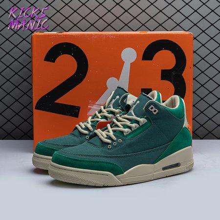 Nina Chanel Abney x Air Jordan 3 Retro Bicoastal Black Malachite Fossil FZ7974-300 Size 36-47.5